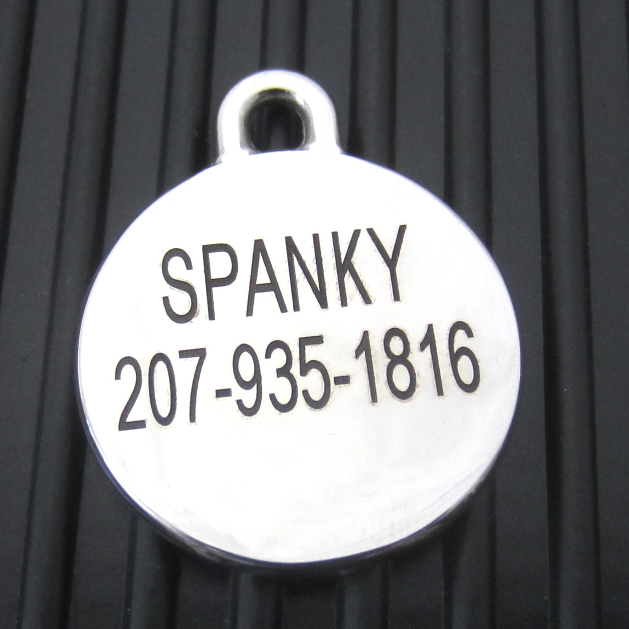 Stainless Steel Pet ID Tag Medium Double Sided Blank Silver Paw