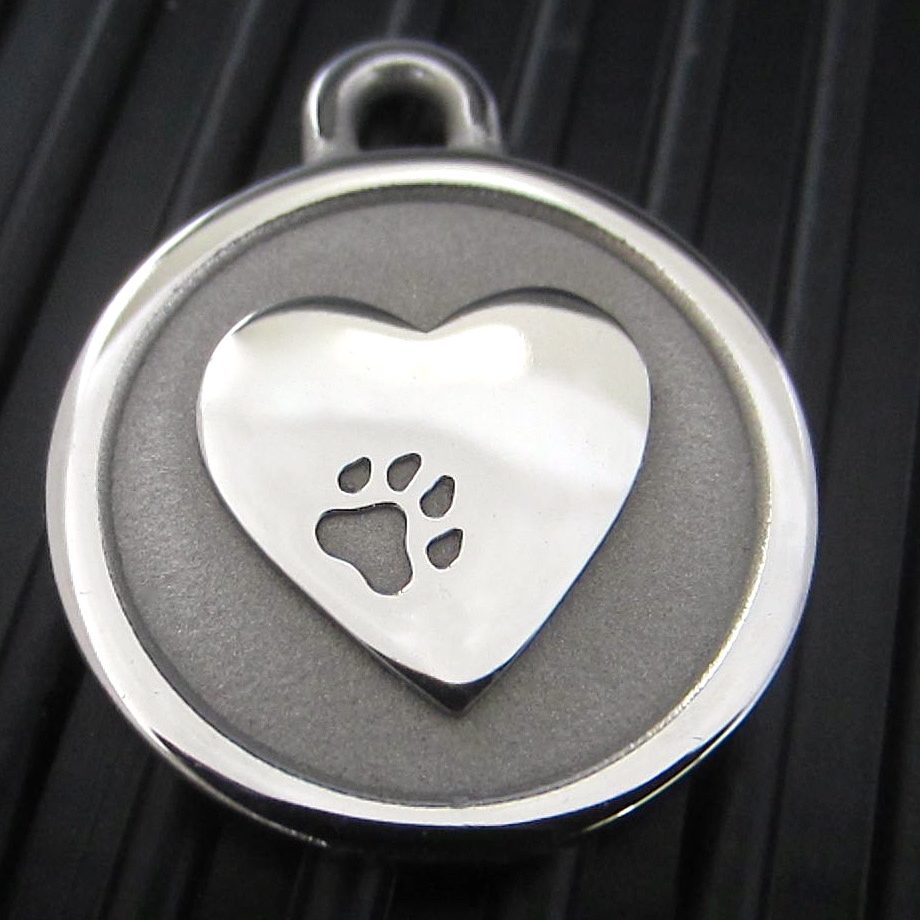 Stainless Steel Engraved Dog Tag — Heart's Companion