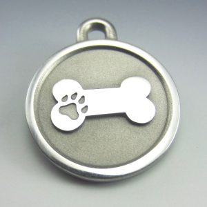 medium Stainless Steel Bone durable pet tag