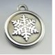 stainless steel snowflake quality dog id tag
