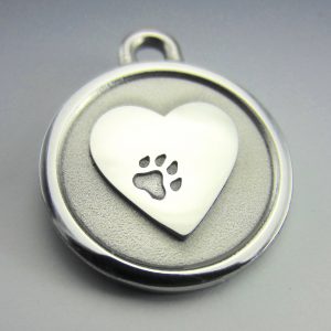 medium stainless steel heart lifetime guaranteed dog id tag