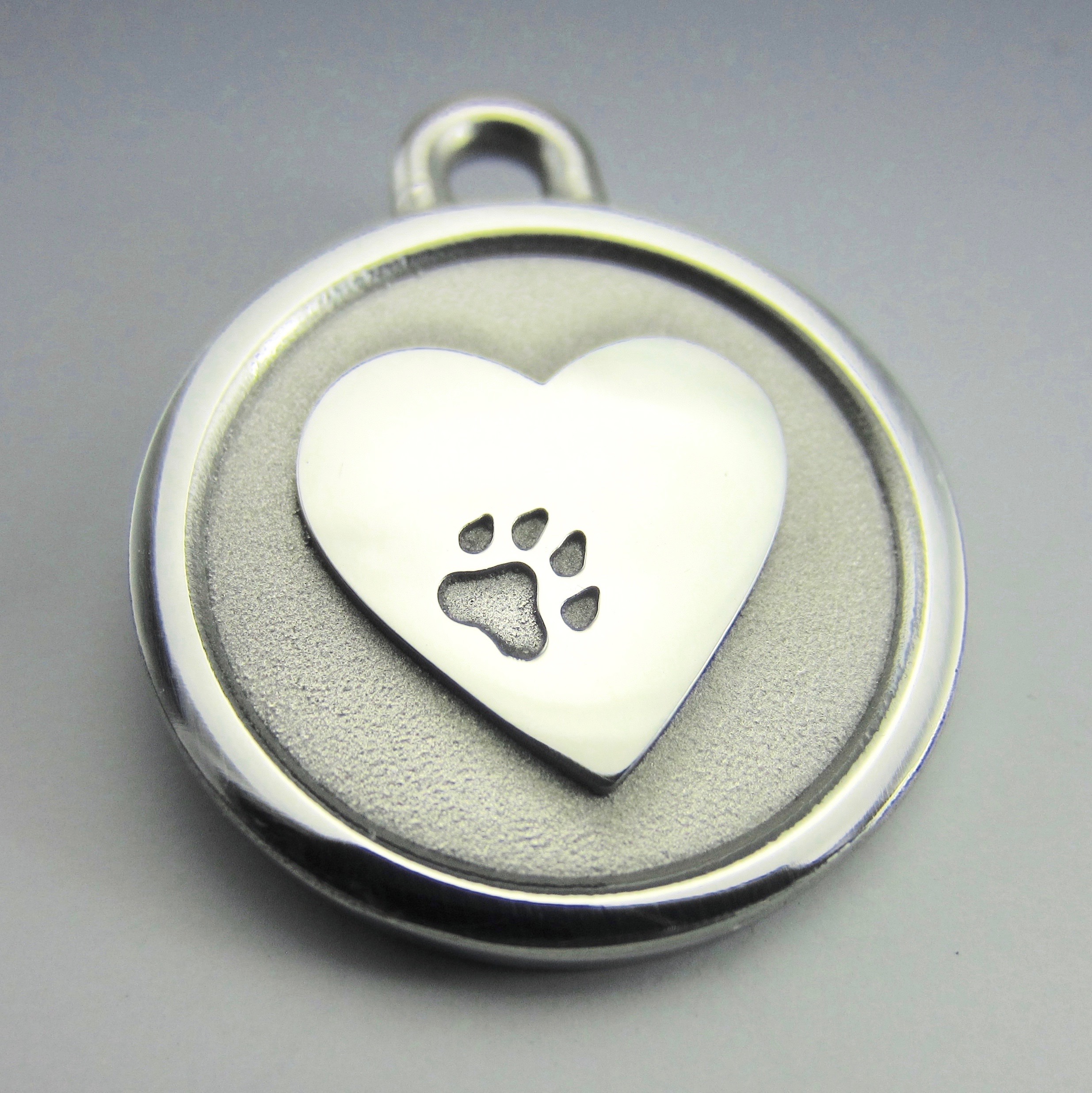 Pet Tags ~ Large Milled Hearts ~  Engraved to Order