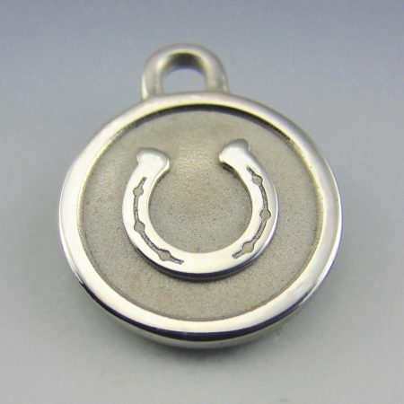 small stainless steel horse shoe id tag