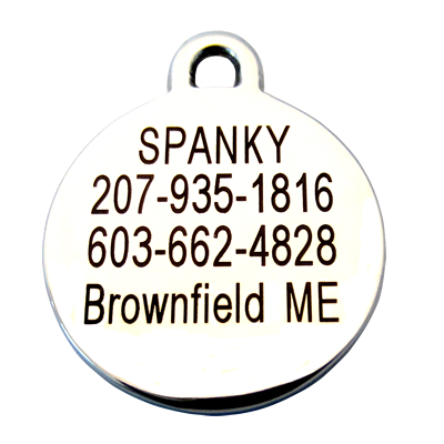 stainless pet tag