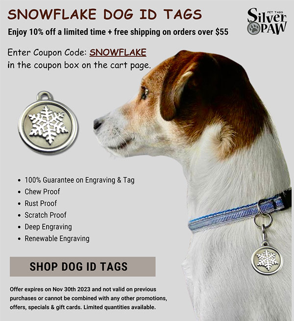 Snowflake dog tags